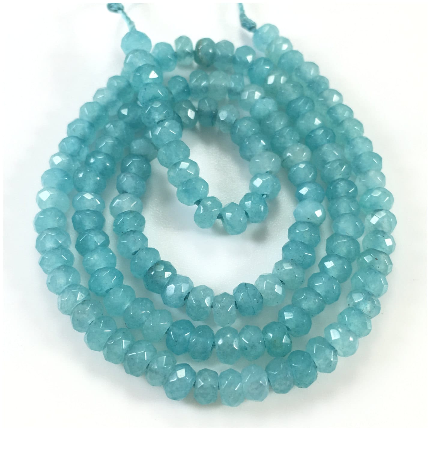 43mm Faceted Blue Jade Beads Gemstone Beads Wholesale Beads
