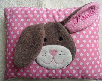 Personalized baby pillow Bunny Odoretta ©® 10 inch x 14 inch 25 x 35 cm