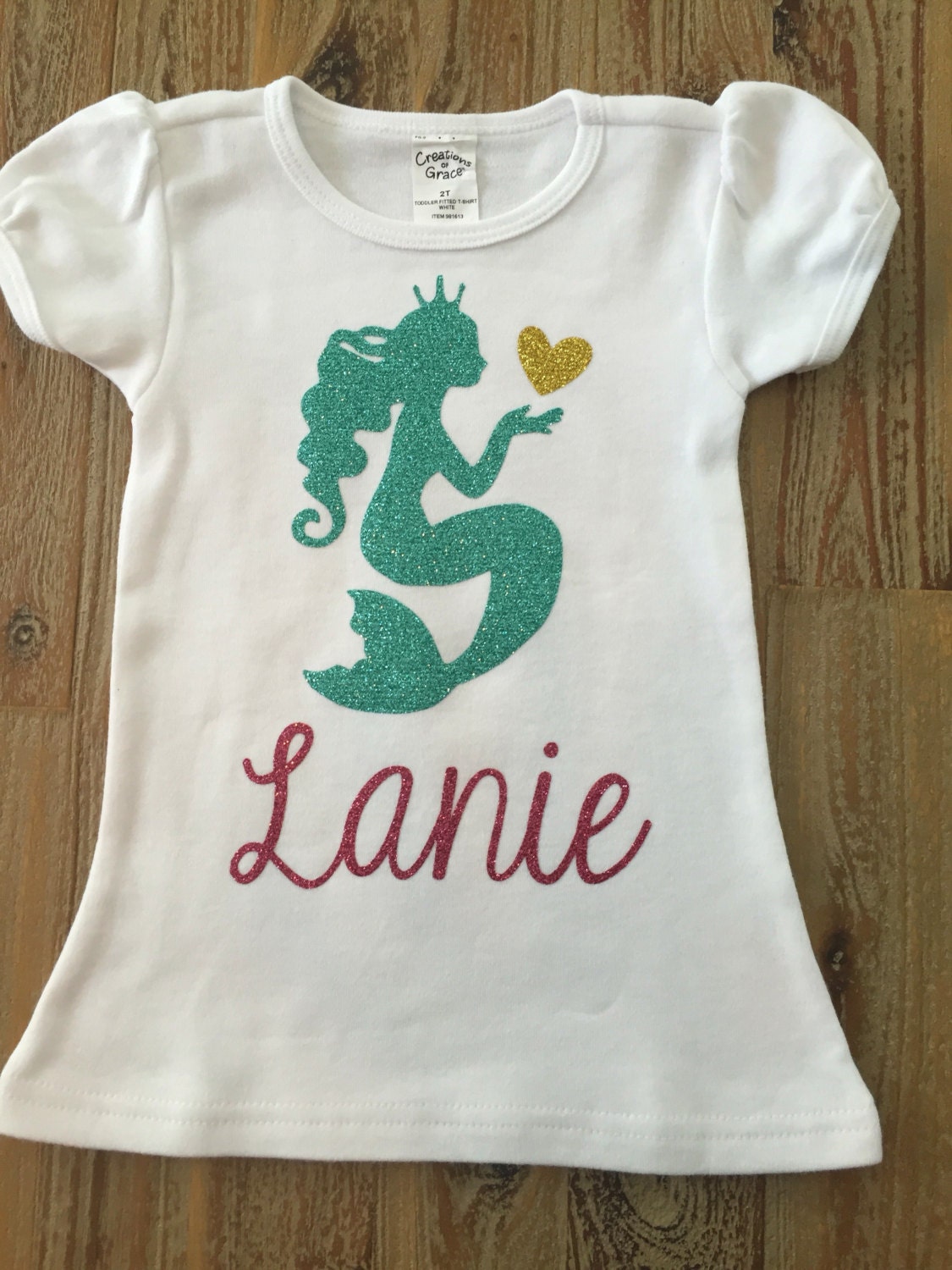 Mermaid Shirt Custom Glitter Mermaid Shirt by OliviaJackDesigns