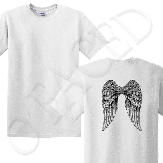 Angel Wings on Back Adults Tshirts 1217B