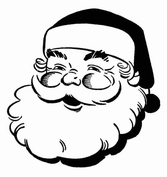 Christmas Santa Vinyl Decal Multiple colors and sizes to