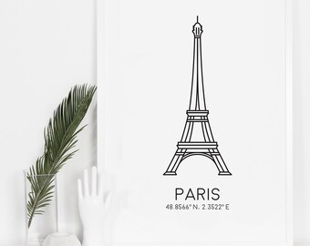 Paris Print, Eiffel Tower Print, Bedroom Decor, Digital Download, French Prints, Top Sellers, Wall Art, Printable Art, Paris Art