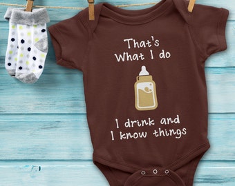 Game of Thrones Baby Onesie. Funny Baby Onesie I Drink And I Know Things by Tyrion Lannister. Game of Thrones Baby Bodysuit Baby Shower Gift