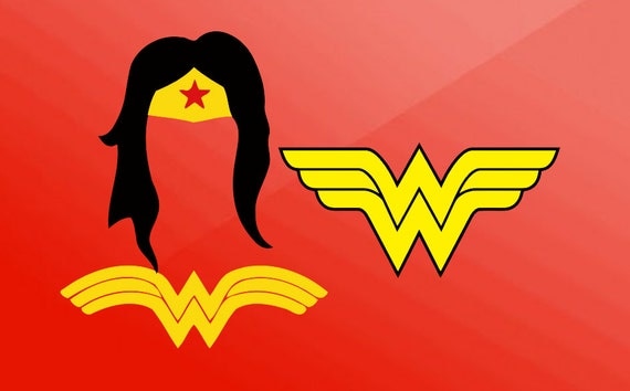 Download Wonder woman silhouette and logo Svg file . by EnjoyTheCartoons