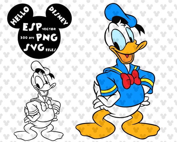 Disney Svg Donal duck Clipart Disney Cut files Mouse Die