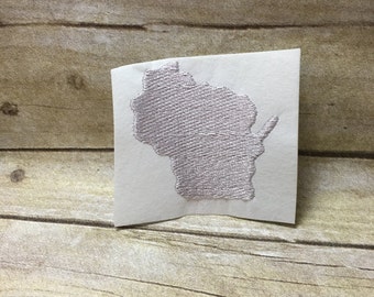 Wisconsin Embroidery Design, Wisconsin Embroidery Design Solid