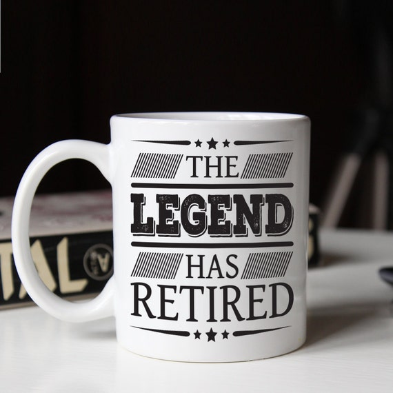 The legend has retired retirement mug gift for men funny