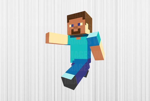 Download Minecraft Steve walking svg/png/pdf/dfx by ImagesWorld on Etsy