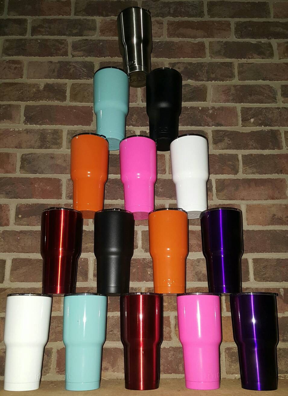 Powder coated rtic cups by HighFiveDesignsCo on Etsy