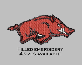 Embroidery Design filled razorback