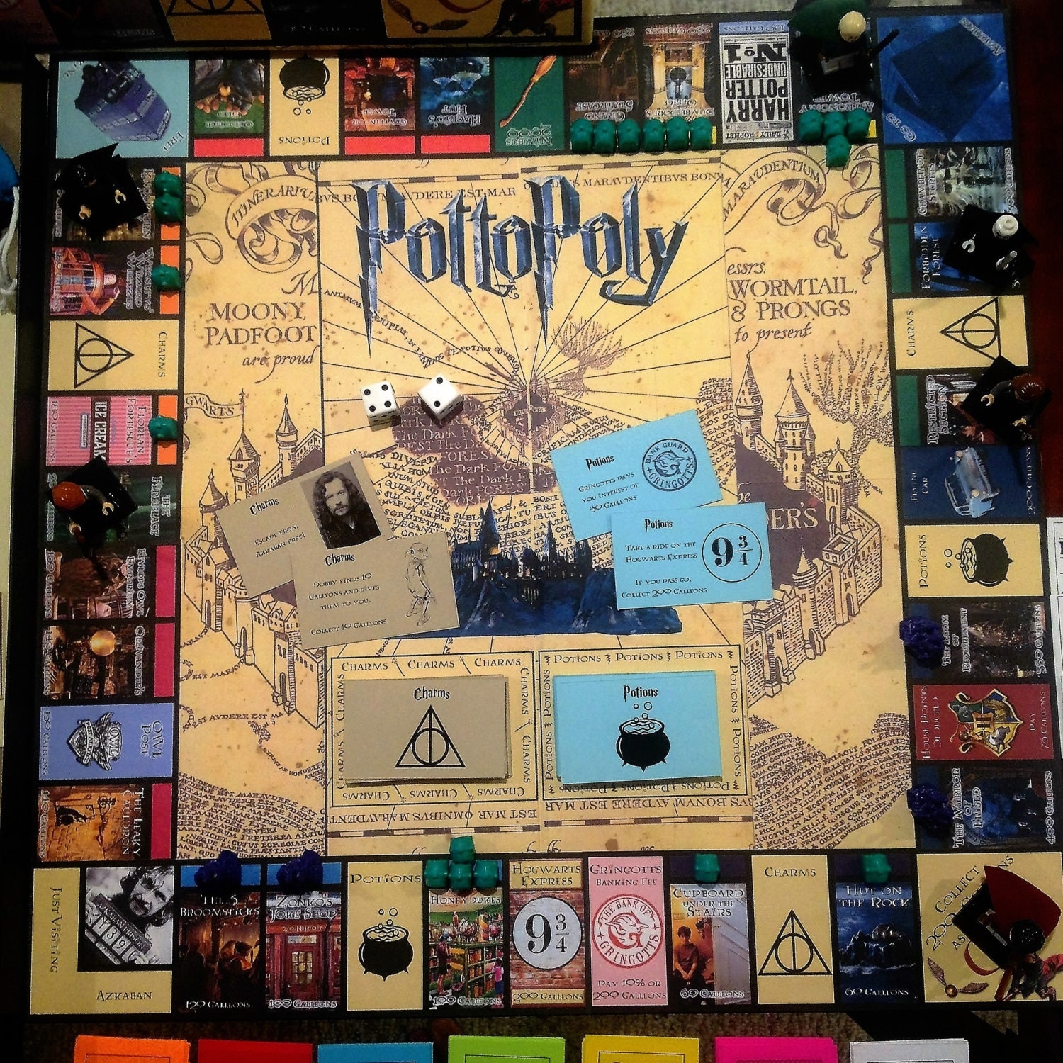 harry potter monopoly board