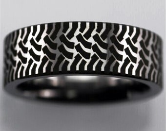 free engraving top quality tire tread design silver pipe mens tungsten ring comfort fit design his - Mud Tire Wedding Rings free engraving top quality tire tread design silver pipe mens tungsten ring comfort fit design his - Mud Tire Wedding Rings