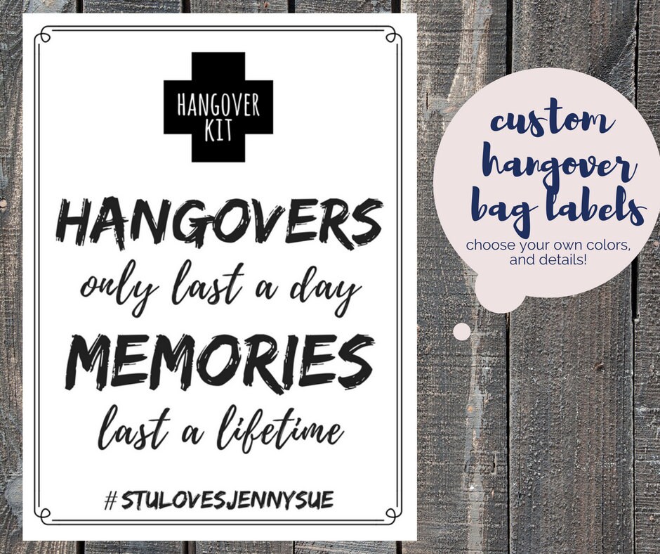 Printable Hangover Kit Label Template Printable World Holiday