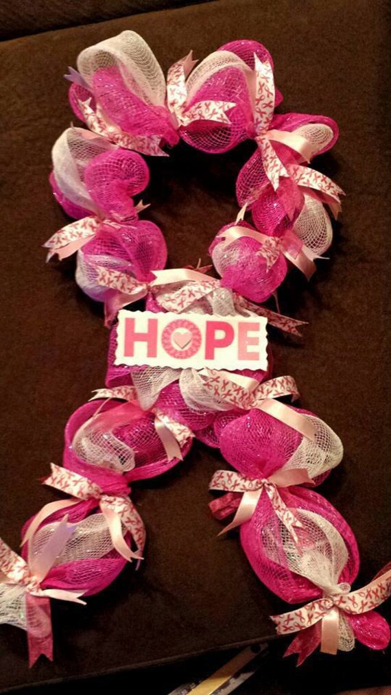 Breast Cancer Awareness Ribbon Breast Cancer Wreath Fall
