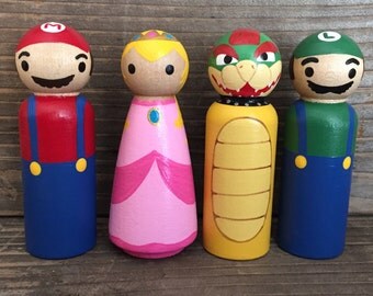 Super Mario Brothers- Mario, Luigi, Princess Peach, and Bowser