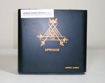 Wooden Monte Cristo Afrique Hinged Cigar Box Craft Supply Dominican Republic