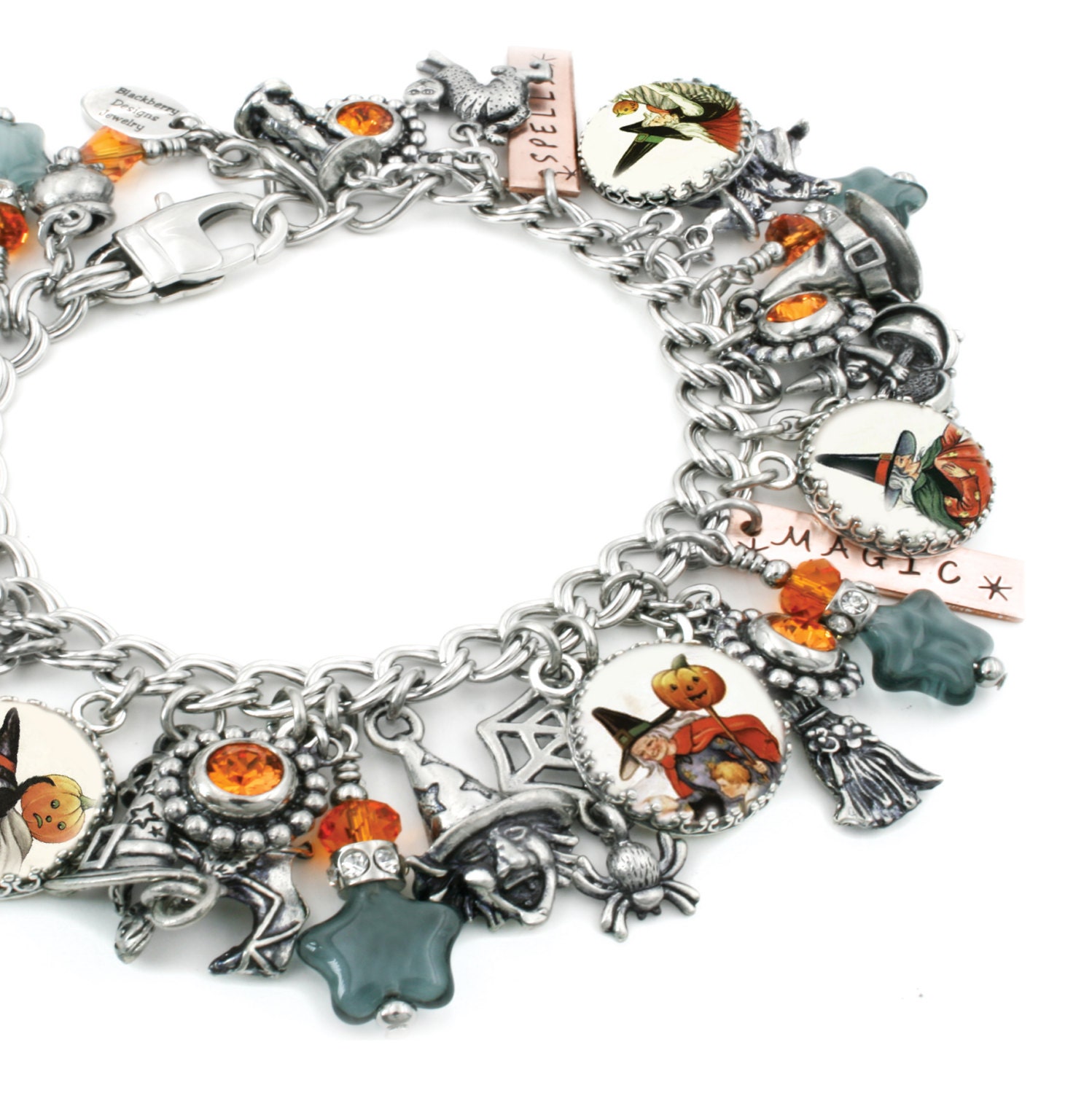 Halloween Charm Bracelet The Mystic Witch Halloween Jewelry