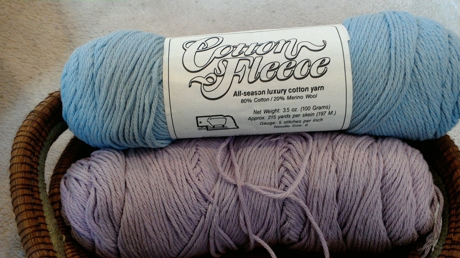 Spring Soft colors of Cotton / Wool blend yarns