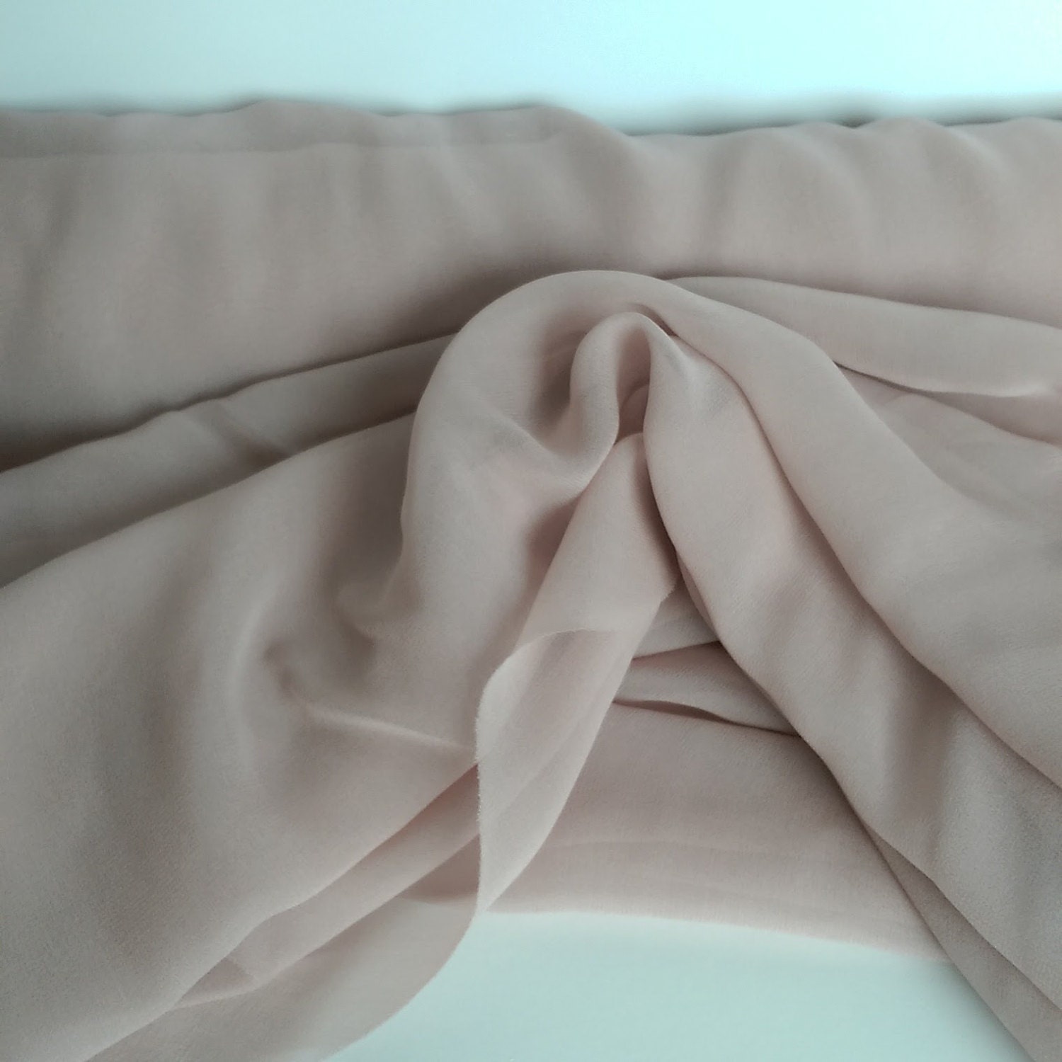 Pink Silk Chiffon sold by the Yard Silk Chiffon Fabric Dusty