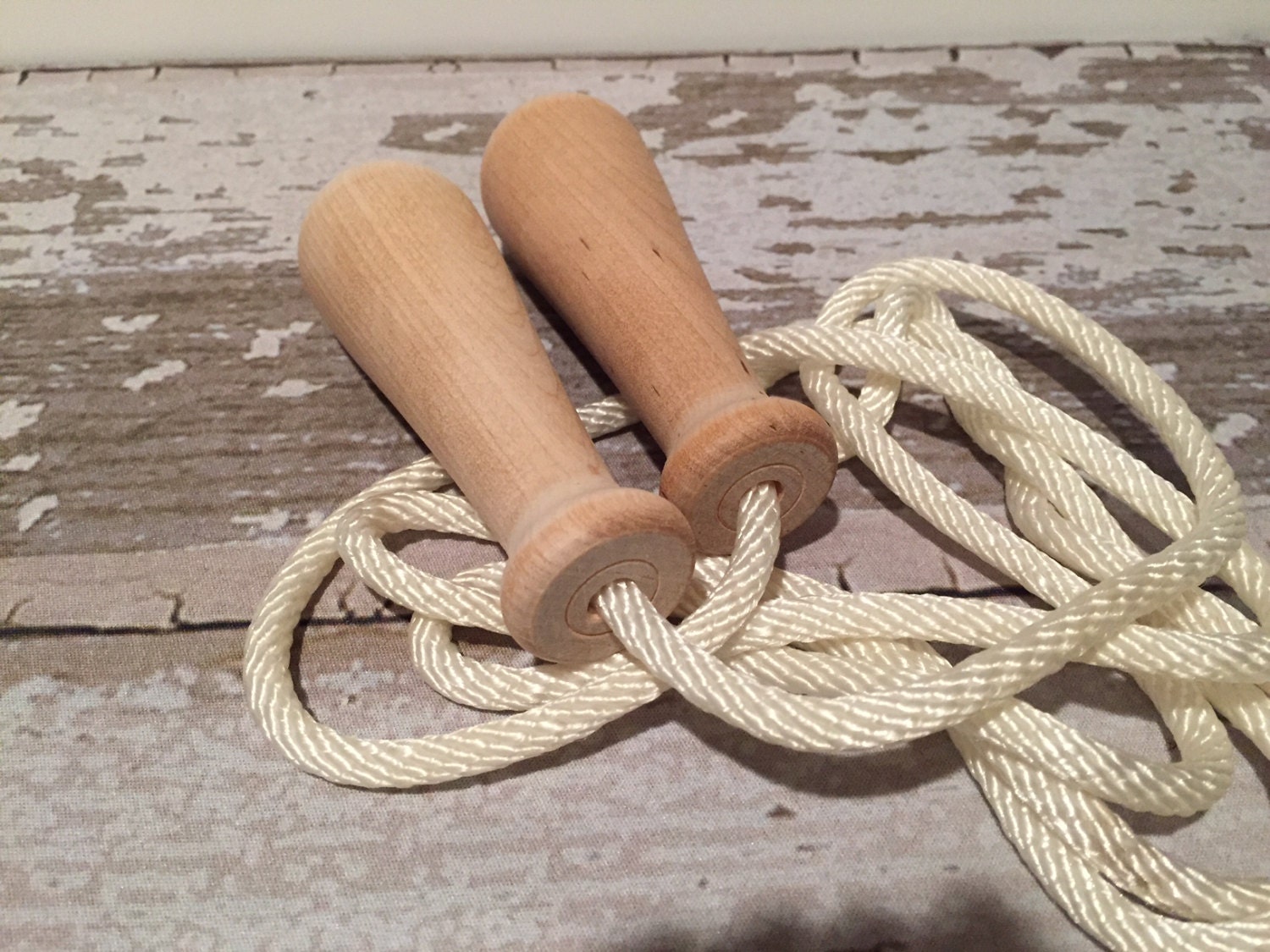 Toy Jump Rope 8 ft Wooden Toy Jump Rope or Skipping
