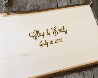 Wedding Guest Book Alternative - Wedding Wood Slice - Rustic Wedding Guest Book - Wedding Guestbook - Rustic Guestbook Alternative