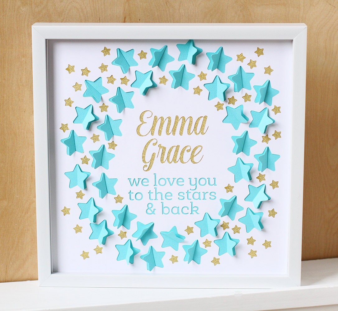 Baby Shower Guest Book Love You to the Stars Nursery Art