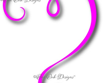 Swirly Heart SVG File Vector / pdf / dxf / eps / jpg / png / ai / Cameo Silhouette Cricut, and other electronic cutters