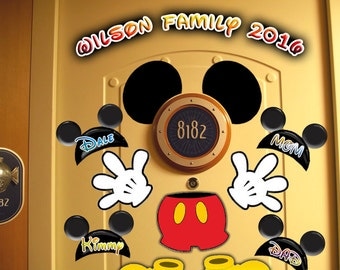 SALE! Mickey Ears and Body Personalized Disney Cruise Door Magnets - Use as Disney Cruise Door Decorations and Clip Art