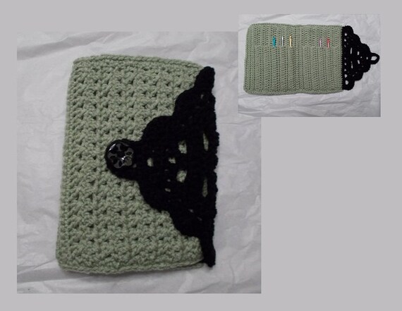 hook free pattern crochet organizer Crochet Hook Lacy Hook Organizer, Holder, Sage Case, Crochet Black