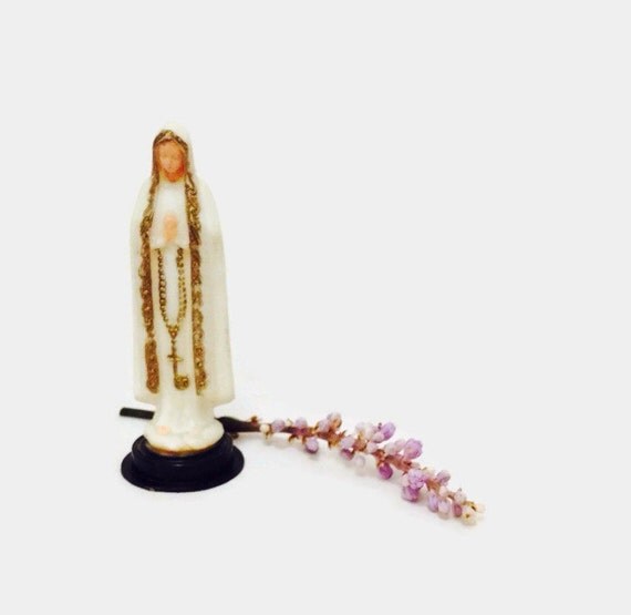 Small Virgin Mary Statue Vintage by TinySacredThings