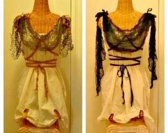 Ship Wreck Corset Dress Halloween Pirate Costume Thriller Boneyard Spooky Scary Shipwreck