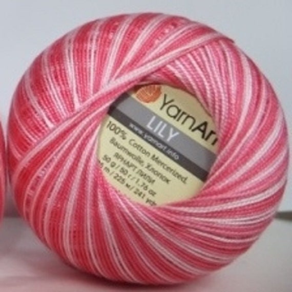 YarnArt Lily Melange variegated crochet thread size 10 by pegas246