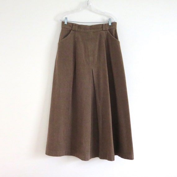 Vintage brown denim skirt Vintage straight brown denim skirt