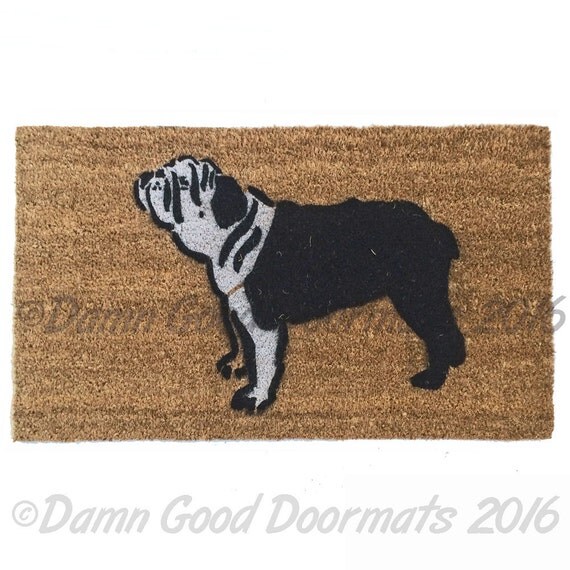 English Bulldog doormat dog door mat