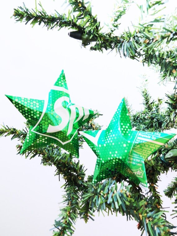 Sprite Holiday Snowflake or Sprite Stars Christmas Ornaments