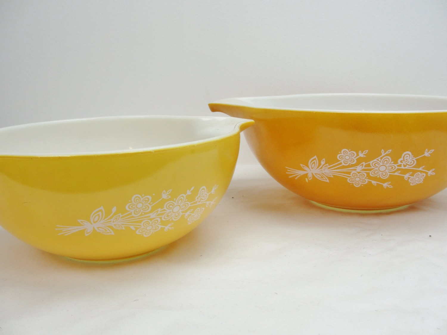 Vintage Butterfly Gold Pyrex Cinderella bowls set of 2