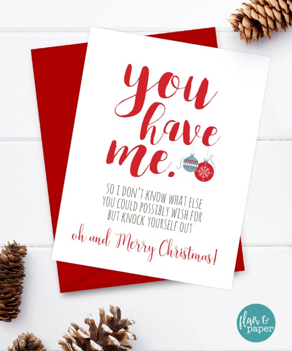 Funny Christmas Card Boyfriend Card Christmas Card