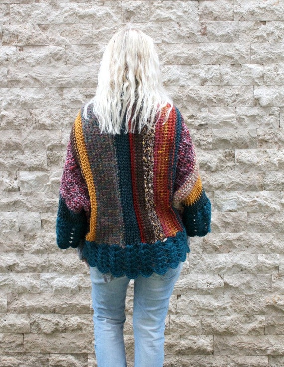 Bohemian Cardigan / Hand Knit Cardigan / Womens by LoveandKnit