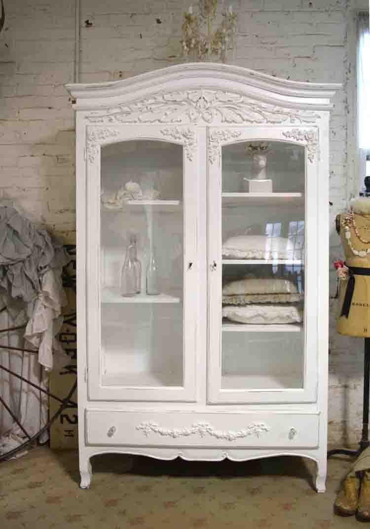 Painted Cottage Chic Shabby French Romantic Armoire\/ Wardrobe\/