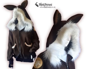 MADE TO ORDER Eevee fluffy bunny hoodie