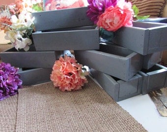 Table Centerpiece Wood Box Flower Pot Mason Jar Holder Planter Table Centerpiece Wood Box Flower Pot Mason Jar Holder Planter