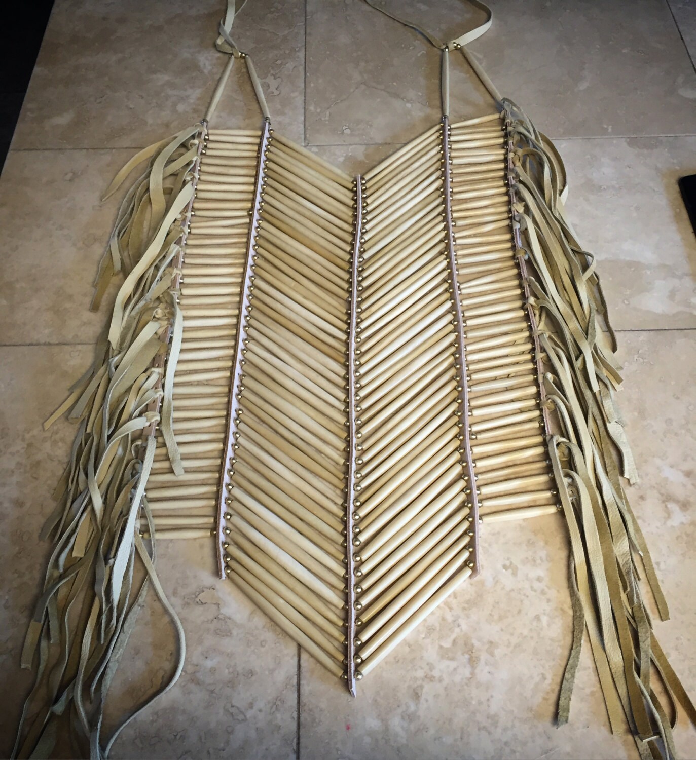Real Buffalo bone breastplate native american made