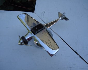 Vintage Chrome Airplane Lighter - Desktop Cigarette/Cigar Lighter