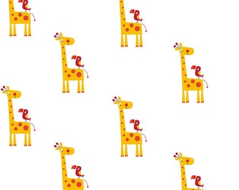 Yellow Giraffe in Double Gauze Fabric by Riley Blake Designs - you choose the cut