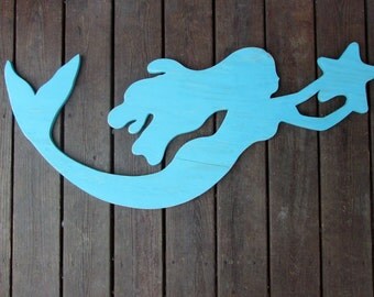 Wooden Mermaid Wall Decor mermaid wall art | etsy Wooden Mermaid Wall Decor mermaid wall art | etsy