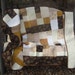Twin Size Quilt in Golds, Creams, and Browns, Handmade, Traditional Quilt