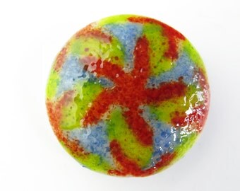 Zika Virus Fused Glass Magnet