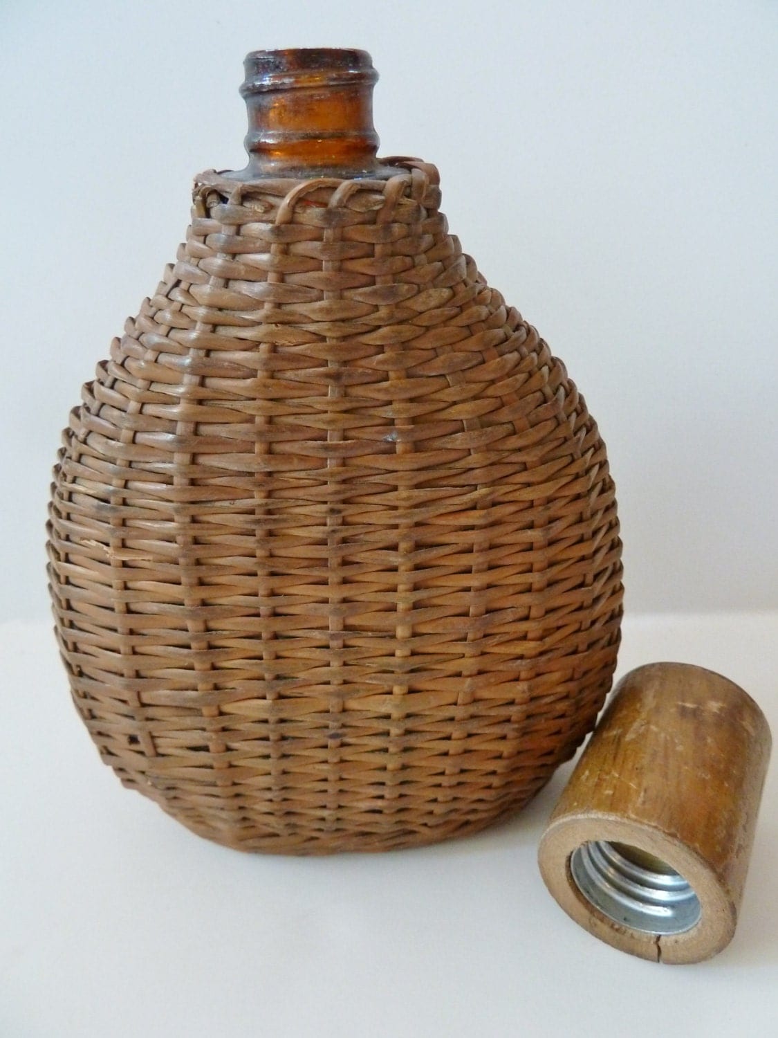 British Colonial Wicker Wrapped Perfume Bottle by UniqueObjects