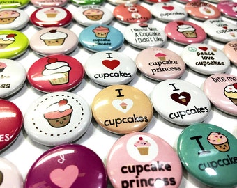 Cupcake Magnet, 1" Button Magnet, Cupcake Button, Cupcake Decor, Cupcake Theme, I Love Cupcakes, Cupcake Business, Cupcake Princess, Cupcake