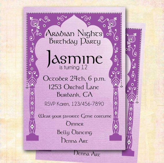 Arabian Nights Party Invitations 8